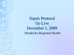 Sepsis Protocol - Hendricks Regional Health