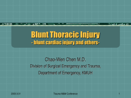 Blunt Thoracic Injury