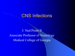 CNS Infections - Georgia Regents University