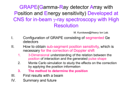 GRAPE(Gamma-Ray detector Array with Position and Energy
