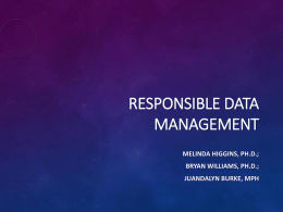 Responsible Data Management - Nell Hodgson Woodruff School