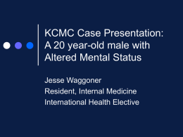 KCMC Case Presentation: A 20 year