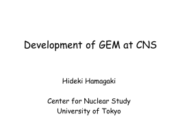 Development of GEM at CNS