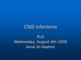 CNS Infections - McGill University