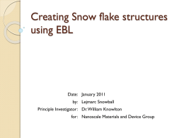Creating “Snow flake” structures using EBL on SiO2 substrate