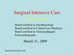 Surgical Intensive Care