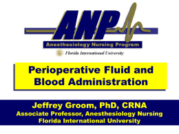 Fluid and Blood Administration