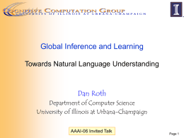 Learning and Inference
