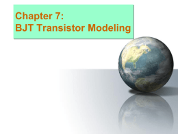 Chapter 6a: BJT Transistor Modeling