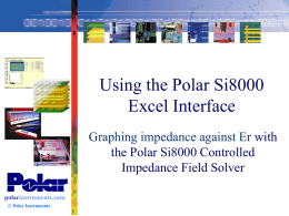 Using the Polar Si8000 Excel Interface
