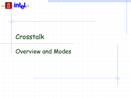 Crosstalk overview - University of Chicago