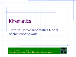 Kinematics - Amirkabir University of Technology