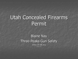 Utah Concealed Firearms Permit