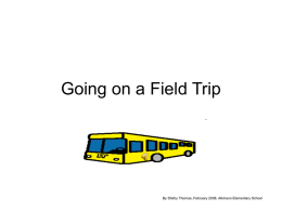 Going on a Field Trip