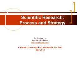Dr Binshan Lin - Kasetsart University