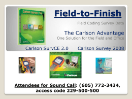 Field-to-Finish - Carlson Software