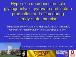 Metabolic Fates of Muscle Pyruvate Under Different