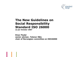 Om CSR og ISO 26000