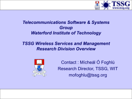 Telecommunications Software & Systems Group WIT