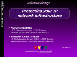 Protecting your IP network infrastructure