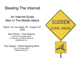 Stealing The Internet An Internet
