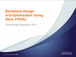 10G+ Backplane Design and Optimization Using Stratix V FPGAs