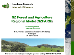 Impacts of Environmental Policies on Land Management in