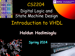 Introduction to VHDL - Computer Science and Engineering