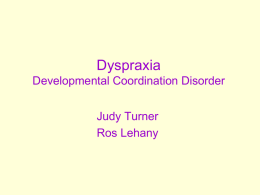 Dyspraxia workshop