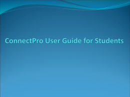 ConnectPro ohjeet opiskelijoille