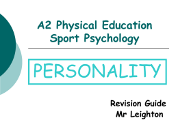 A2 Physical Education Sport Psychology - socio