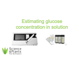 Estimating glucose concentration in solution