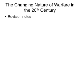 The Changing Nature of Warfare in the 20th Century