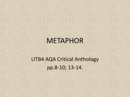 METAPHOR - English and Things