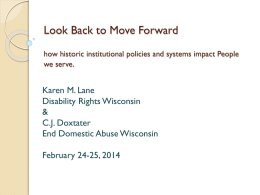 Look Back to Move Forward - Wisconsin Child Welfare