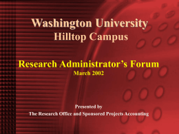Washington University in St. Louis Research Administrator