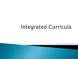 Integrated Curricula - William Carey University