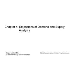 Chapter 4 Extensions of Demand and Supply Analysis