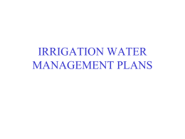 IWM Plans - Irrigation ToolBox