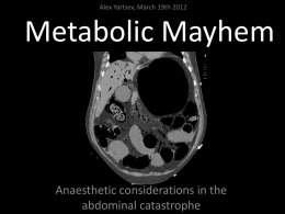 Metabolic Mayhem - Deranged Physiology