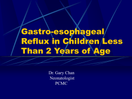 Gastro-Esophageal Reflux
