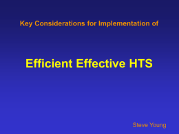 Efficient HTS - Stanford Translational Medicine