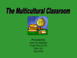 PowerPoint Presentation - The Multicultural Classroom