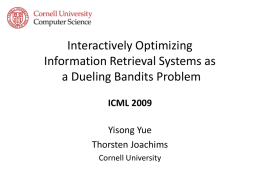 Interactively Optimizing Information Systems as a Dueling
