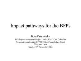 Volta-CPWF-BFP Impact Pathway and Most Significant Change
