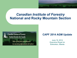 Canadian Institute of Forestry Rocky Mountain Section