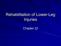 Rehabilitation of Lower