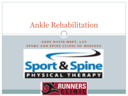 Ankle Rehabilitation - Bone & Joint Center