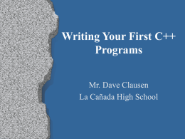 Writing Your First Programs Chapter 2