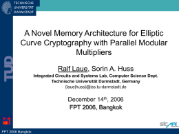 A Novel Memory Architecture for Elliptic Curve